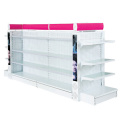 Double sides commercial gondola shelving,merchandising shelving,supermarket gondola shelving